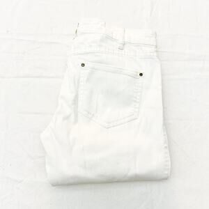 Club Monaco White Motorcycle Denim Jean Skinny Leg Size 28